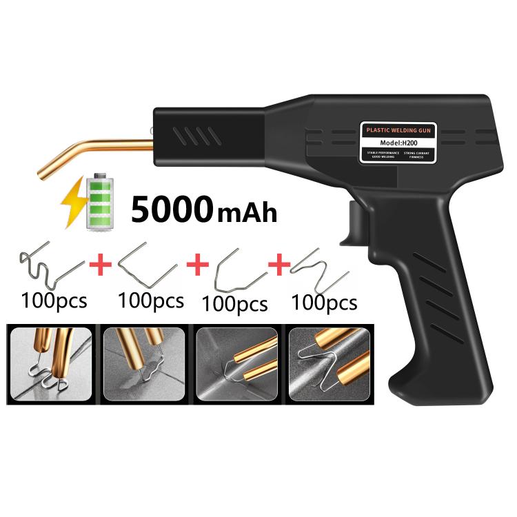 Rechargeable Car Bumper Plastic Repair Welding Machine, Specification: Black+400 Welding Nails - Hand Tool Sets by PMc TechLife | Online Shopping South Africa | PMc TechLife | Buy Now Pay Later Mobicred