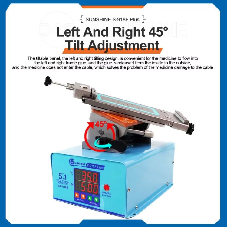 SUNSHINE S-918F Plus 5 In 1 Curved Screen Separator Mobile Phone LCD Screen Repair Separator Heating Platform(EU Plug) - free shipping - PMC TechLife - Order now!