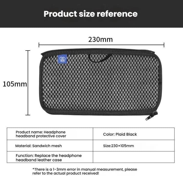 For ASUS ROG Delta S Headphone Head Beam Cover Headband Cushion(Black Grid) - free shipping - PMc TechLife - Order now!