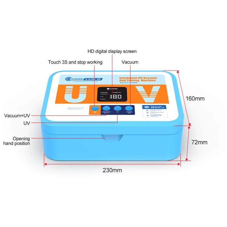 SUNSHINE S-918B SE Intelligent UV Light Curing Film Vacuum Laminator UV Curing + Vacuum Holding Machine For Film Application Repair Tool - free shipping - PMC TechLife - Order now!