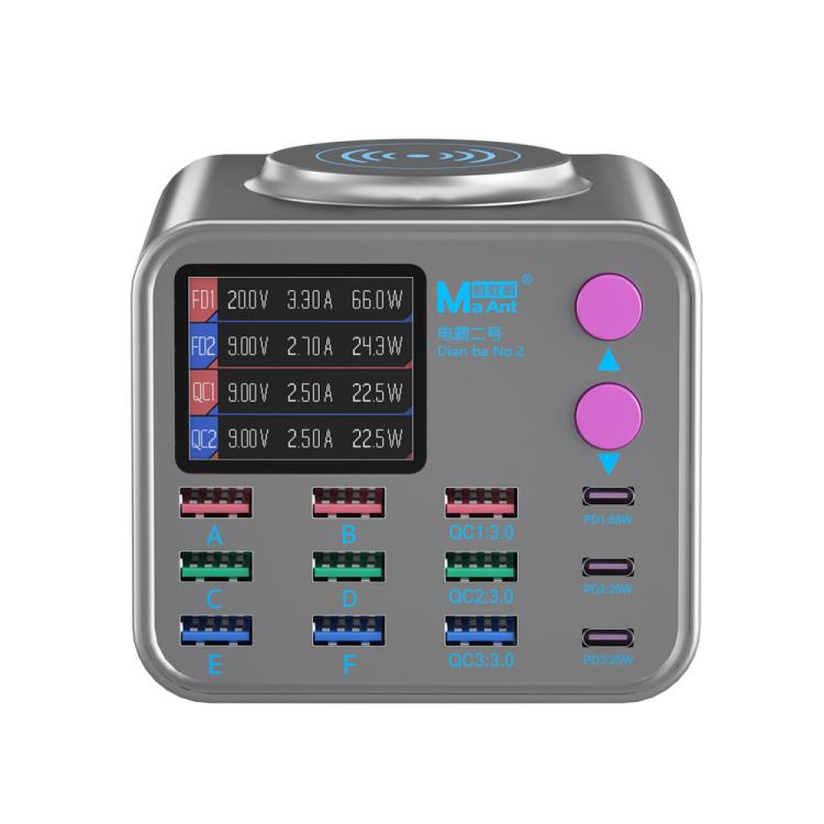 MaAnt DianBa No.2 USB Multi-port Mobile Phone Repair Desktop Charging Station EU Plug - free shipping - PMC TechLife - Order now!