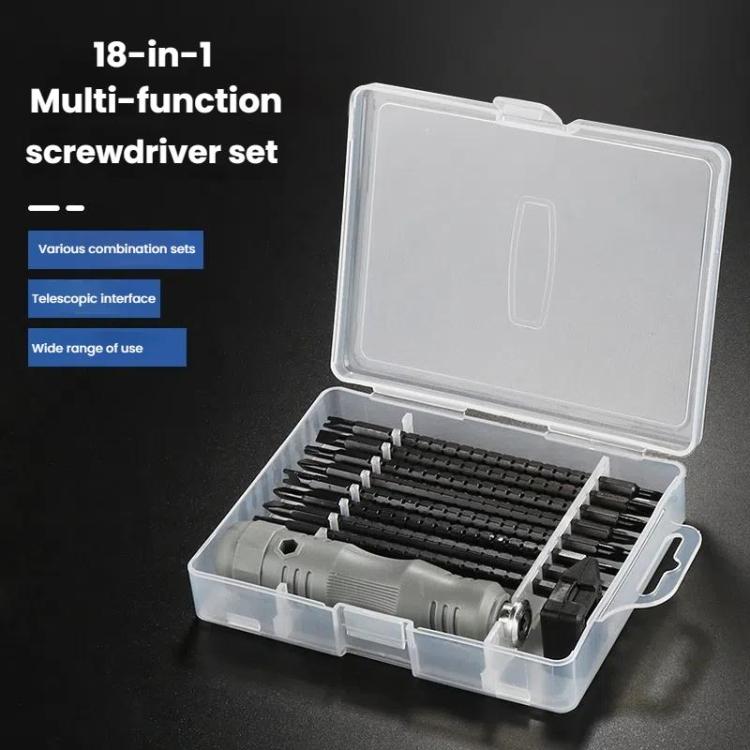 18 In 1 Multifunctional Combination Retractable Dual-purpose Screwdriver Set Iso-U Phillips Screwdriver Repair Tools - Screwdriver Tools by PMc TechLife | Online Shopping South Africa | PMc TechLife | Buy Now Pay Later Mobicred
