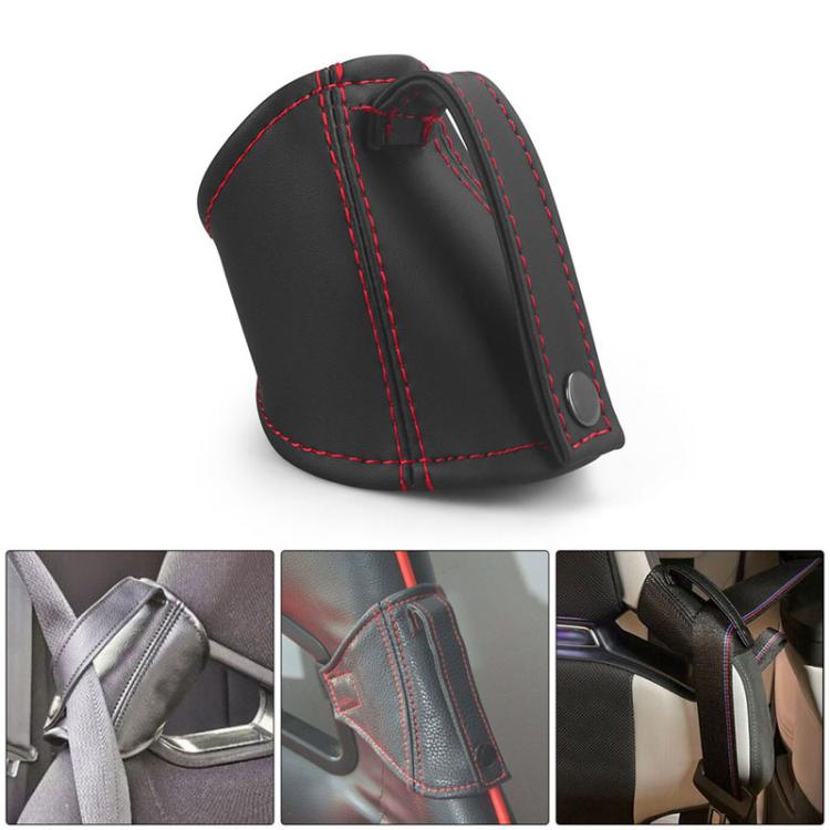Car Seat Safety Belt Buckle Racing Car Seat Belt Limiter Guard(Leather Blue Line) - Seat Belts & Padding by PMc TechLife | Online Shopping South Africa | PMc TechLife | Buy Now Pay Later Mobicred