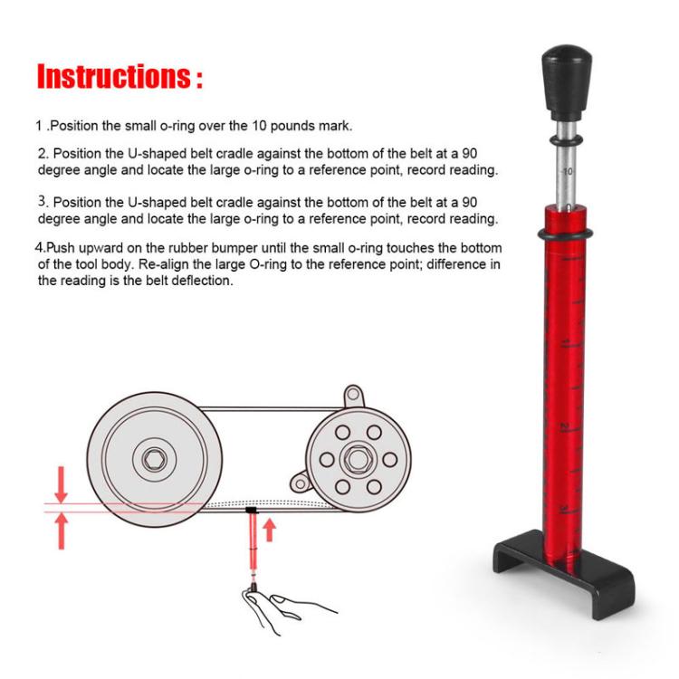 Motorcycle Belt Tension Test Tool For Belt Replacement / Adjustment Or Wheel Repair(Gold) - Motorcycle Maintenance Tools by PMc TechLife | Online Shopping South Africa | PMc TechLife | Buy Now Pay Later Mobicred