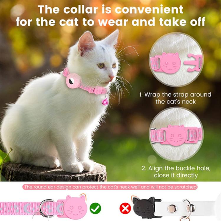 For AirTag Tracker Silicone Case Reflective Stars And Moon Cats Dogs Pet Collar With Bell(Green) - Pet Series by PMC TechLife | Online Shopping South Africa | PMC TechLife | Buy Now Pay Later Mobicred