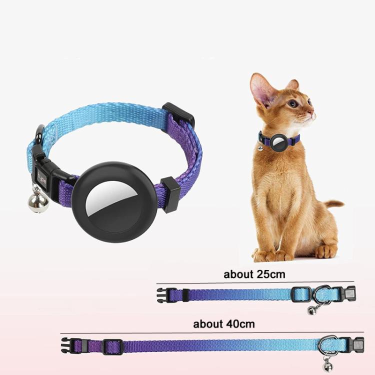 For AirTag Tracker Silicone Case Rainbow Gradient Pet Cat Collar With Bell(Gradient Orange) - free shipping - PMC TechLife - Order now!