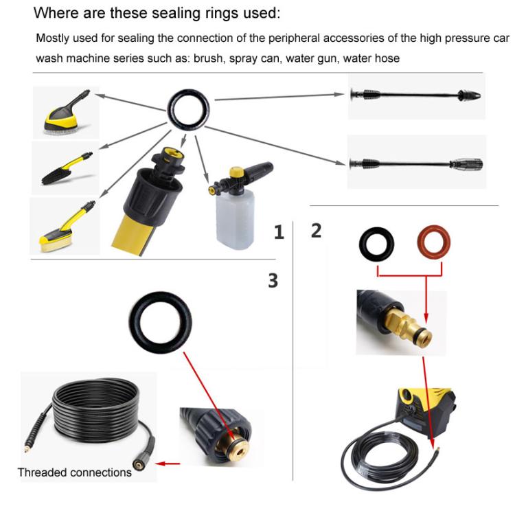 37pcs / Set For Karcher K2 / K3 / K4 / K5 / K6 / K7 High Pressure Washer Seal O-Ring - free shipping - PMc TechLife - Order now!