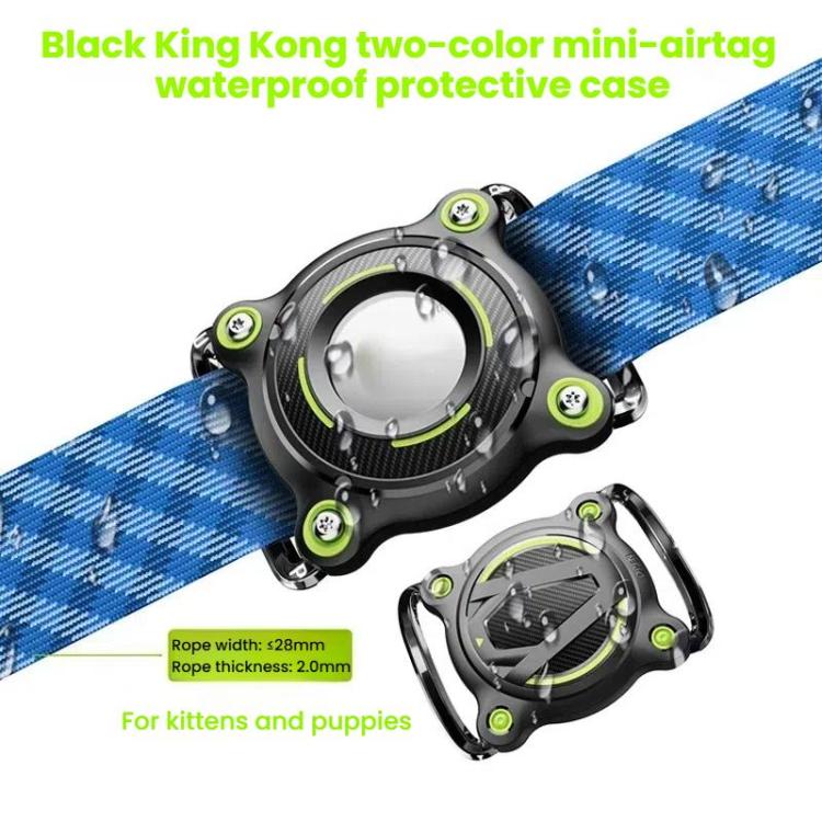 For AirTag Tracker Waterproof Protective Case Puppy Kitten Collar Metal Buckle Model Protective Cover(Blue+White PC) - Other by PMC TechLife | Online Shopping South Africa | PMC TechLife | Buy Now Pay Later Mobicred