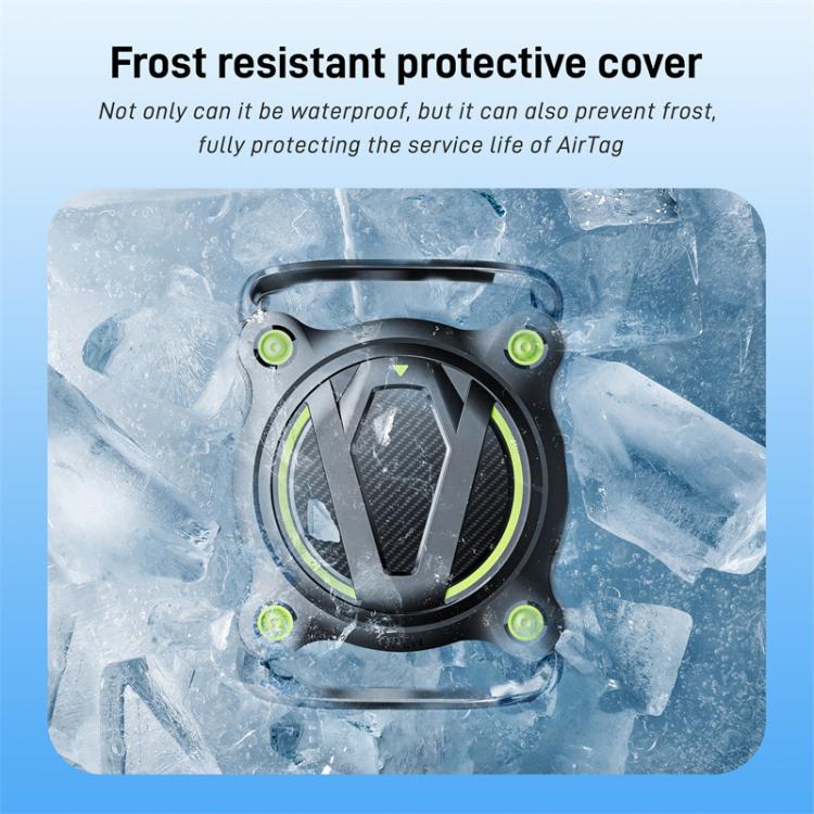 For AirTag Tracker Waterproof Protective Case Puppy Kitten Collar Metal Buckle Model Protective Cover(Black+Red PC) - Other by PMC TechLife | Online Shopping South Africa | PMC TechLife | Buy Now Pay Later Mobicred