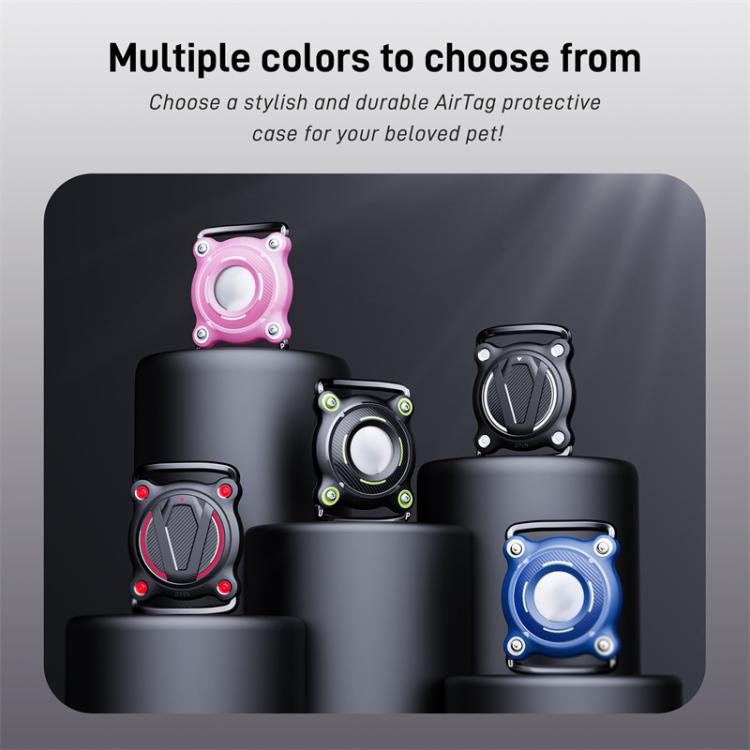 For AirTag Tracker Waterproof Protective Case Puppy Kitten Collar Metal Buckle Model Protective Cover(Peach+White PC) - Other by PMC TechLife | Online Shopping South Africa | PMC TechLife | Buy Now Pay Later Mobicred