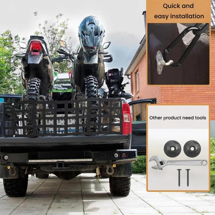 60x18 inch Heavy-Duty Pickup Truck Tailgate Cargo Net - Seat Accessories by PMC TechLife | Online Shopping South Africa | PMC TechLife | Buy Now Pay Later Mobicred