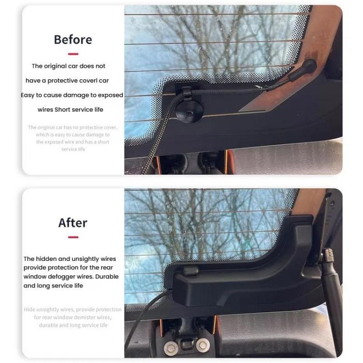 For Jeep Wrangler JL Rear Window Cable Decorative Cover(Black) - free shipping - PMC TechLife - Order now!