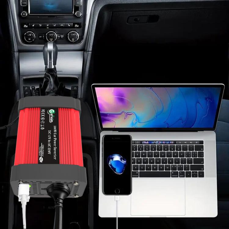 Gurxun Dual USB+Dual Type-C Charging Port Modified Square Wave Car Inverter, Spec: DC12V To AC110V Dual US Plug - free shipping - PMC TechLife - Order now!