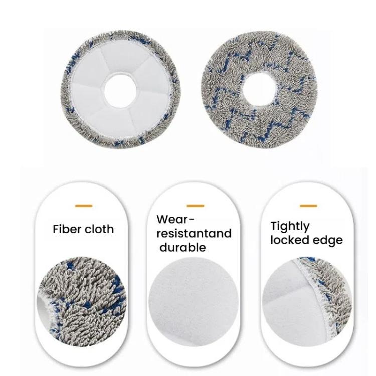 2pcs /Pack Mop Pads Rag For Ecovacs DEEBOT X1 TURBO / X1 PLUS/ X1 OMNI / T10 TURBO(Blue Gray) - free shipping - PMc TechLife - Order now!