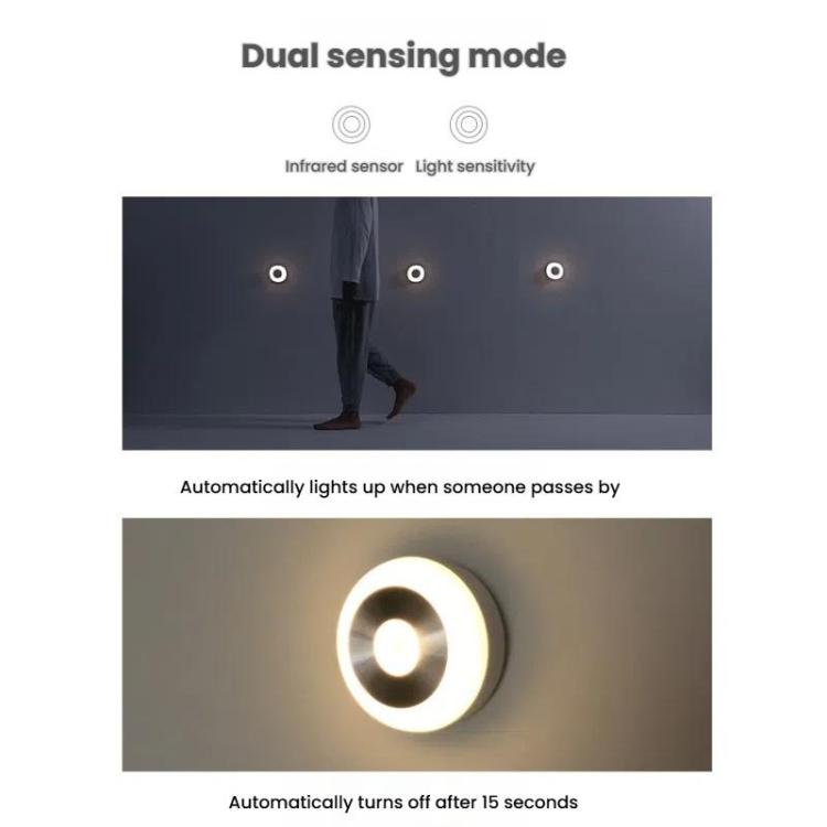 LED Motion Sensor Light With Hidden Hook Adhesive Pads and Magnet(Warm Light) - Sensor LED Lights by PMc TechLife | Online Shopping South Africa | PMc TechLife | Buy Now Pay Later Mobicred