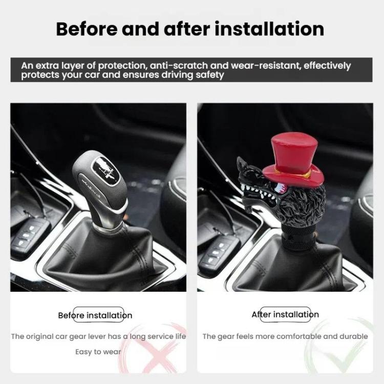 Wolf Head Detachable Car Manual Gear Lever Modification(Red) - free shipping - PMC TechLife - Order now!