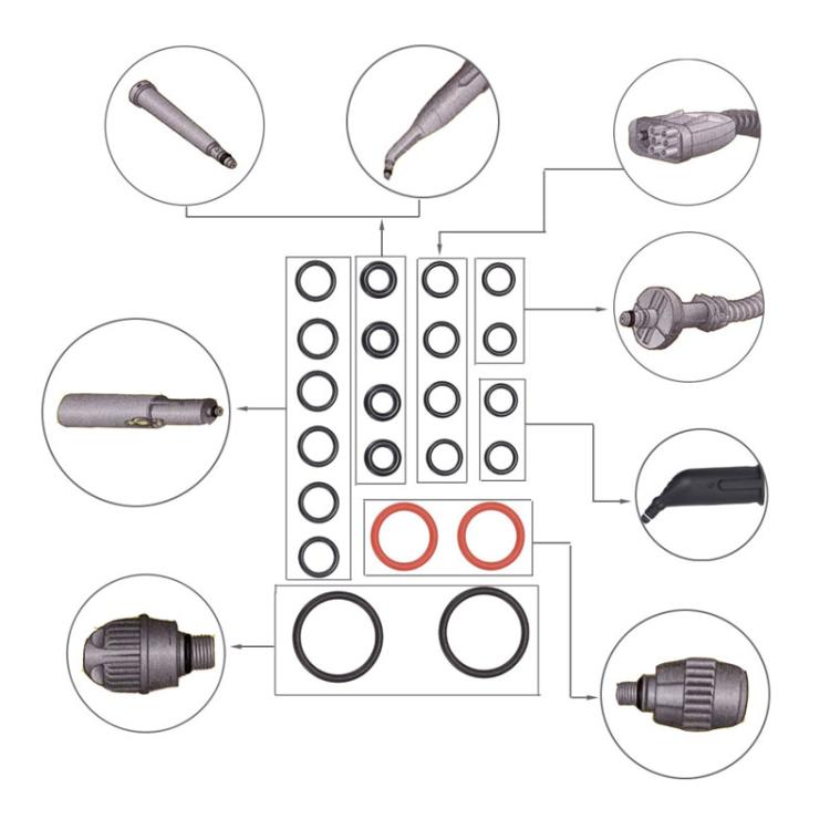 22pcs / Set For Karcher SC2 / SC3 / SC4 / SC5 / CTK10 / CTK20 Steam Cleaner O-Shape Sealing Ring - For Karcher Accessories by PMc TechLife | Online Shopping South Africa | PMc TechLife | Buy Now Pay Later Mobicred