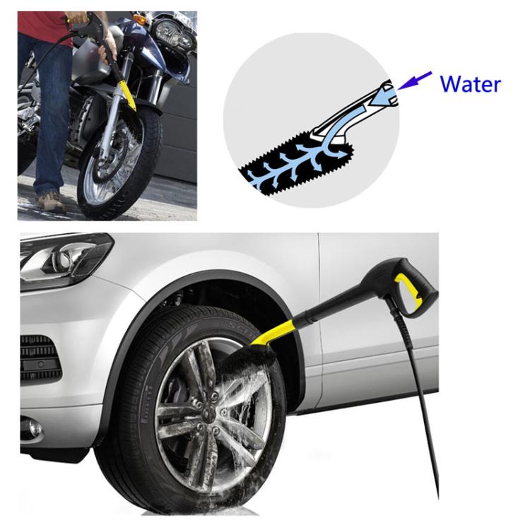 For Karcher K2 / K3 / K4 / K5 / K6 / K7 High Pressure Car Washer Wheel Rim Washing Brush(Yellow) - Car Washer & Accessories by PMC TechLife | Online Shopping South Africa | PMC TechLife | Buy Now Pay Later Mobicred