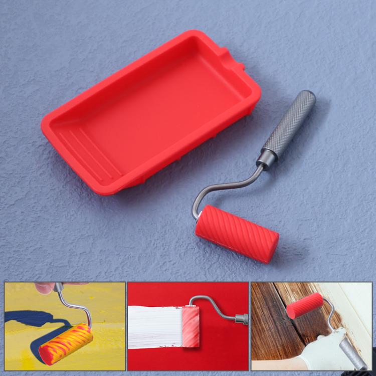 RL-9217 Glue Tray Brush Tool Silicone Case Roller Brush Reusable Paint Tray Woodworking Glue Container - Others by PMc TechLife | Online Shopping South Africa | PMc TechLife | Buy Now Pay Later Mobicred