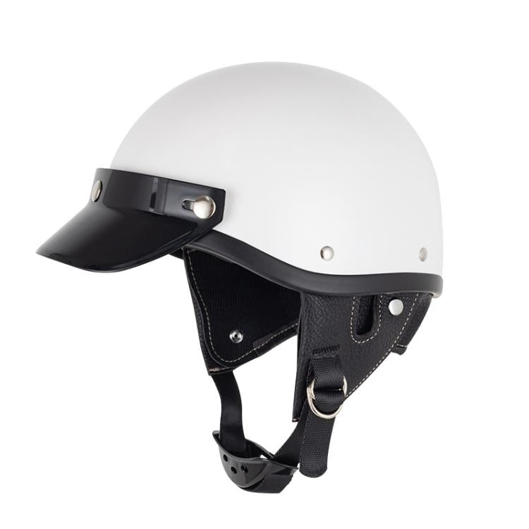 Motorcycle Helmet Brim Retro 3-Button Helmet Visor Sunshade Protection Half Helmet Hat Brim(Light Tea) - free shipping - PMc TechLife - Order now!