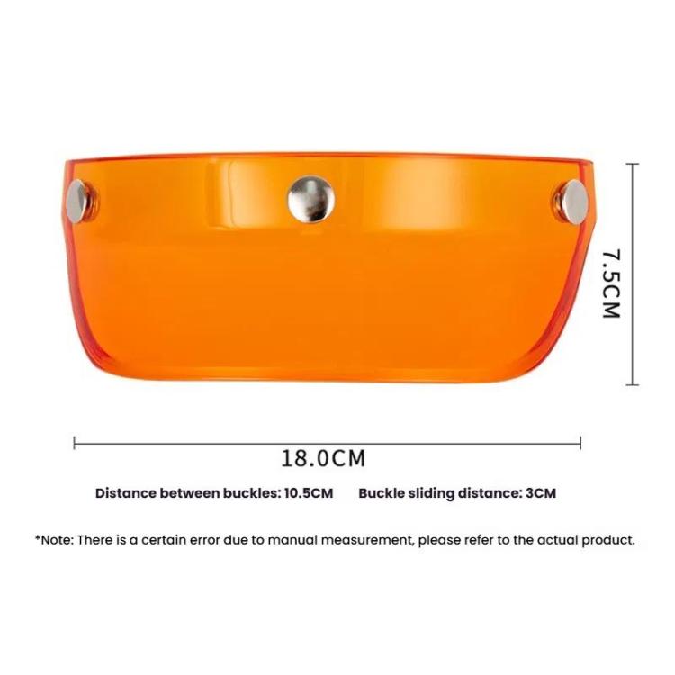 Motorcycle Helmet Brim Retro 3-Button Helmet Visor Sunshade Protection Half Helmet Hat Brim(Light Tea) - free shipping - PMc TechLife - Order now!