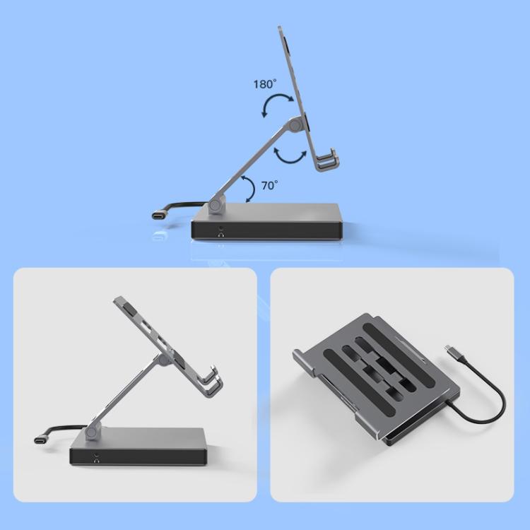 Blueendless 4K/60Hz Multifunctional Docking Station Tablet Holder, Spec: 10-in-1 Ethernet Port - free shipping - PMC TechLife - Order now!