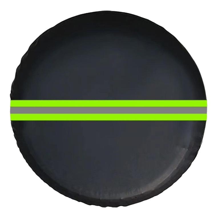 15inch Thickened Imitation Leather Car Tire Protector Spare Tire Cover With Reflective Stripes(FG-3 Green) - Window Foils & Solar Protection by PMc TechLife | Online Shopping South Africa | PMc TechLife | Buy Now Pay Later Mobicred
