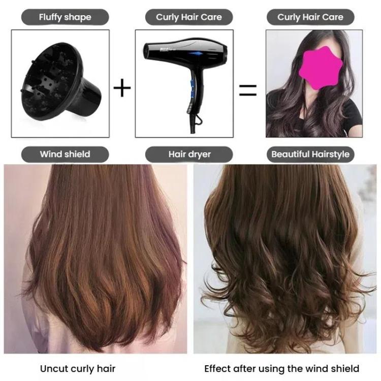 Hair Dryer Diffuser Hair Salon Styling Hair Dryer Cover Curler Large Wind Hood(Black Classic) - free shipping - PMC TechLife - Order now!