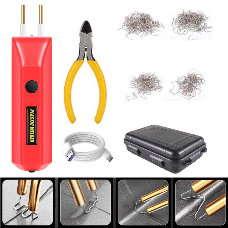 Lithium Plastic Welding Machine Rechargeable Cordless Car Bumper Plastic Repair Welder Parts Repair Tool, Spec: Red Plastic Boxed - Hand Tool Sets by PMc TechLife | Online Shopping South Africa | PMc TechLife | Buy Now Pay Later Mobicred
