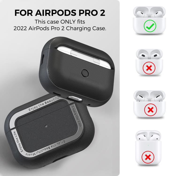 For AirPods Pro 2 AhaStyle JY09 Dual Lanyard Case TPU+Aluminum Personalized Case(Dark Blue) - free shipping - PMC TechLife - Order now!