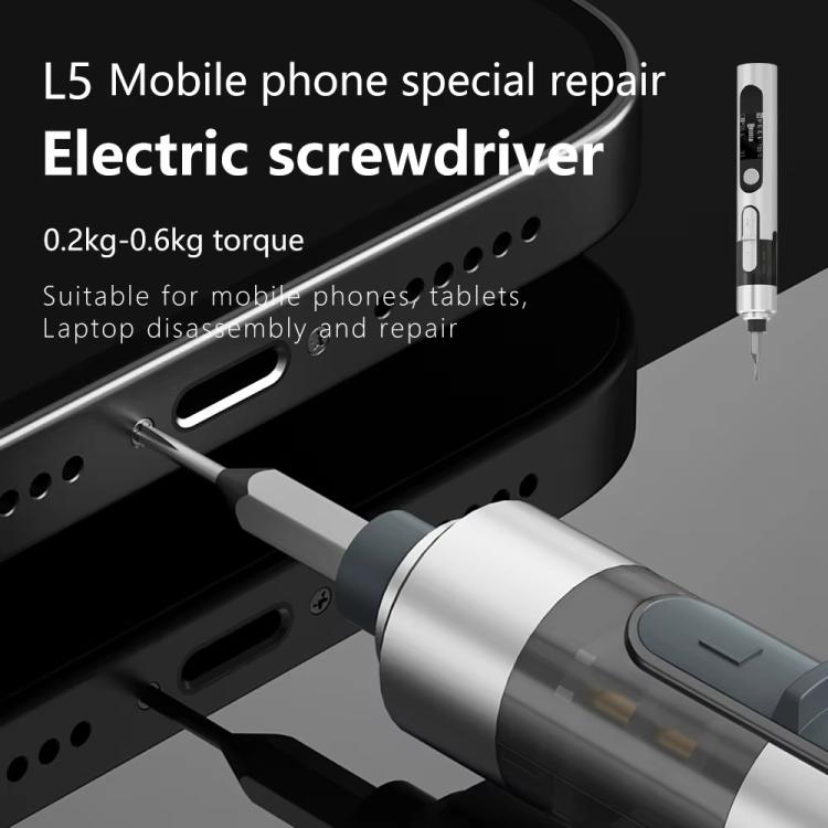 MaAnt L5 With 12 Batches Multi-Function Small Electric Screwdriver Set For Mobile Phone Repair - free shipping - PMC TechLife - Order now!