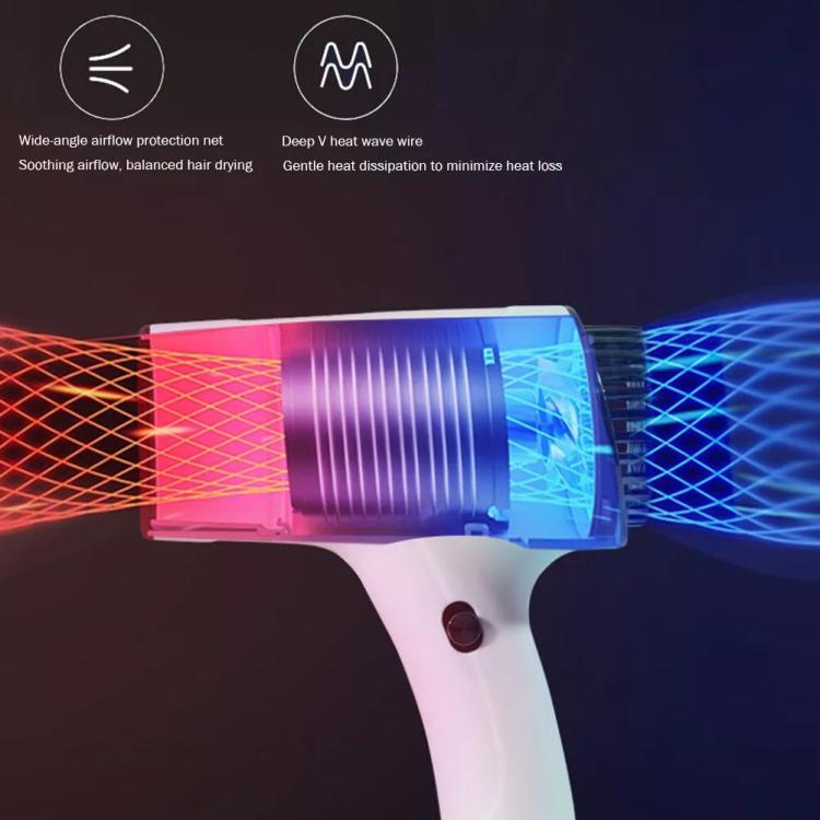 Rechargeable Wireless Hair Dryer Negative Ion Hot and Cold Wind Versatile Hairdressing Tools US Plug(Black) - free shipping - PMC TechLife - Order now!