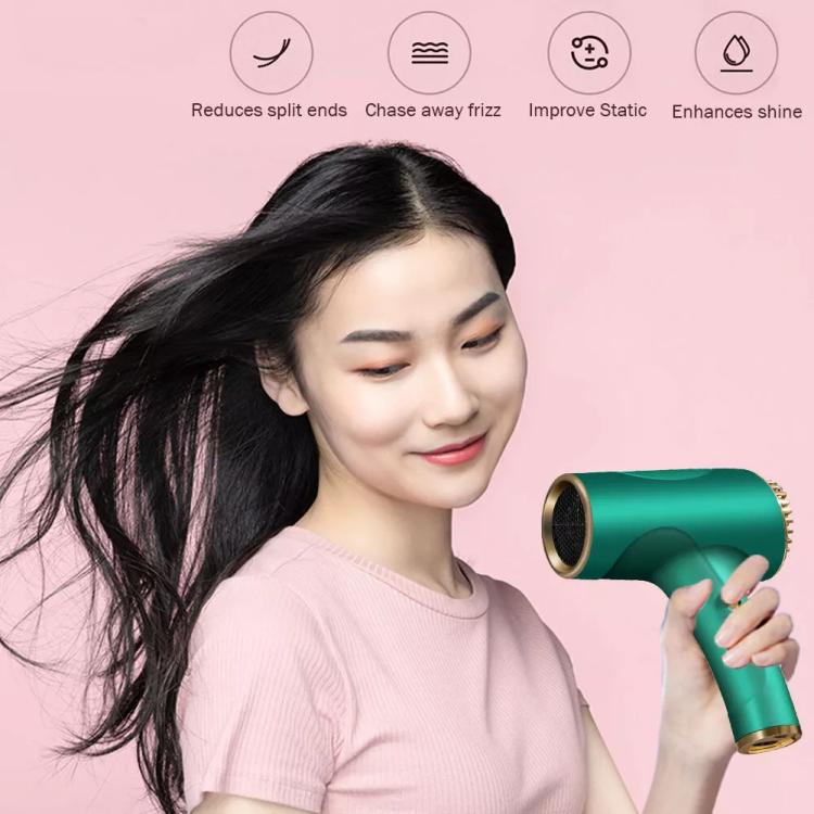 Rechargeable Wireless Hair Dryer Negative Ion Hot and Cold Wind Versatile Hairdressing Tools US Plug(Black) - free shipping - PMC TechLife - Order now!