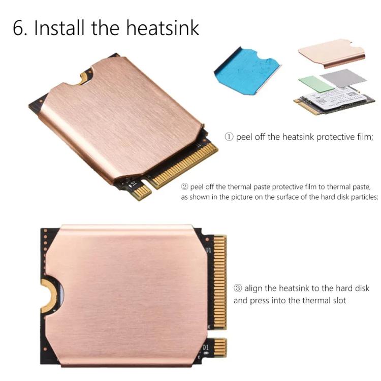 For Steam Deck Game Console SSD Copper Heat Sink M.2 2230 NVMe Radiator Pad, Spec: Set A - free shipping - PMC TechLife - Order now!