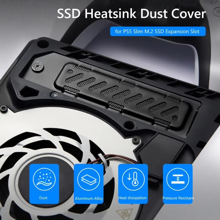 For PS5 Slim / PS5 Pro M.2 SSD Heatsink Dust Cover Expansion Slot Radiator(Silver) - PS5 Spare Parts by PMc TechLife | Online Shopping South Africa | PMc TechLife | Buy Now Pay Later Mobicred