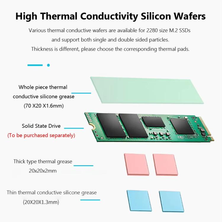 For PS5 Slim / Pro FinalCool M.2 2280 NVME SSD Radiator Integrated Aluminum Alloy Heatsink(Silver) - free shipping - PMC TechLife - Order now!