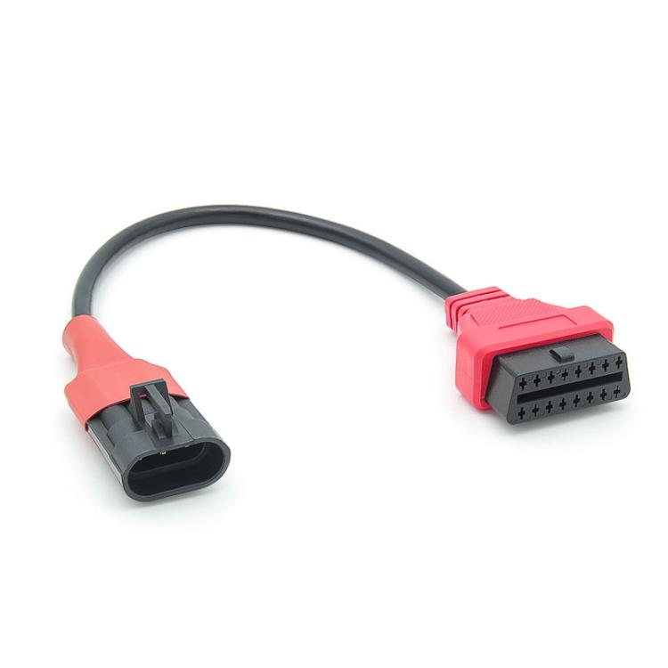 For SYM SANYANG Motorcycle OBD Cable 3Pin To OBD2 16Pin Diagnostic Adapter Scanner Extension Cable - Cables & Connectors by PMc TechLife | Online Shopping South Africa | PMc TechLife | Buy Now Pay Later Mobicred
