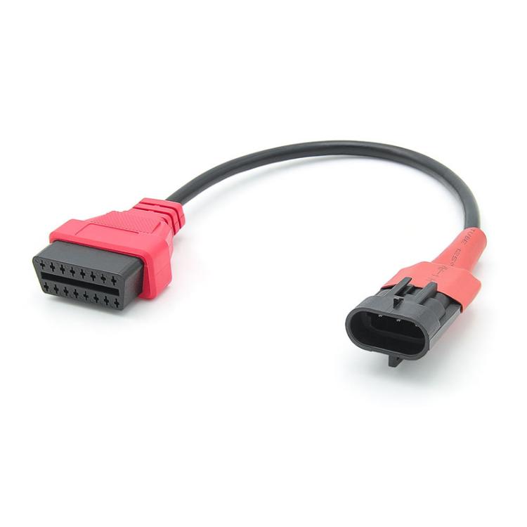 For SYM SANYANG Motorcycle OBD Cable 3Pin To OBD2 16Pin Diagnostic Adapter Scanner Extension Cable - Cables & Connectors by PMc TechLife | Online Shopping South Africa | PMc TechLife | Buy Now Pay Later Mobicred