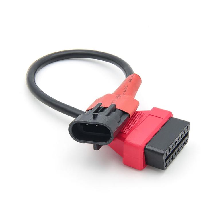 For SYM SANYANG Motorcycle OBD Cable 3Pin To OBD2 16Pin Diagnostic Adapter Scanner Extension Cable - Cables & Connectors by PMc TechLife | Online Shopping South Africa | PMc TechLife | Buy Now Pay Later Mobicred