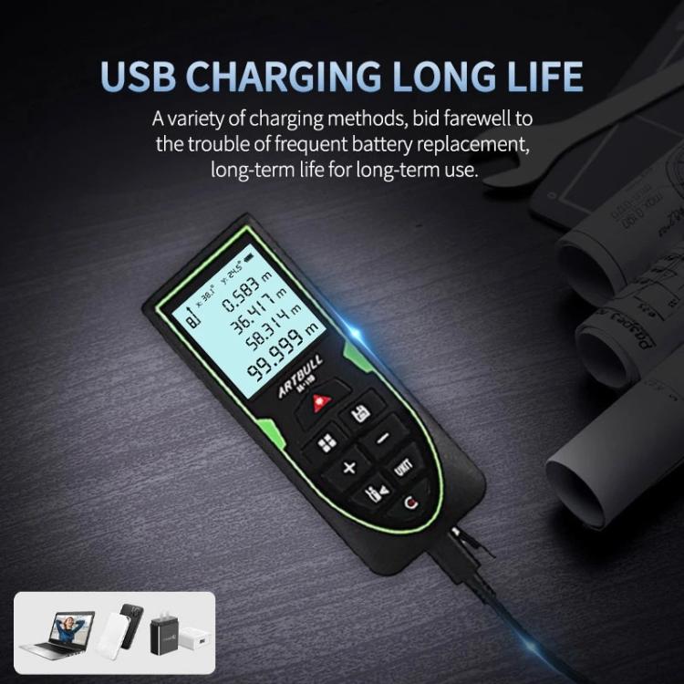 ARTBULL Laser Distance Meter Handheld Room Measuring Instrument Electronic Ruler(100m) - free shipping - PMc TechLife - Order now!
