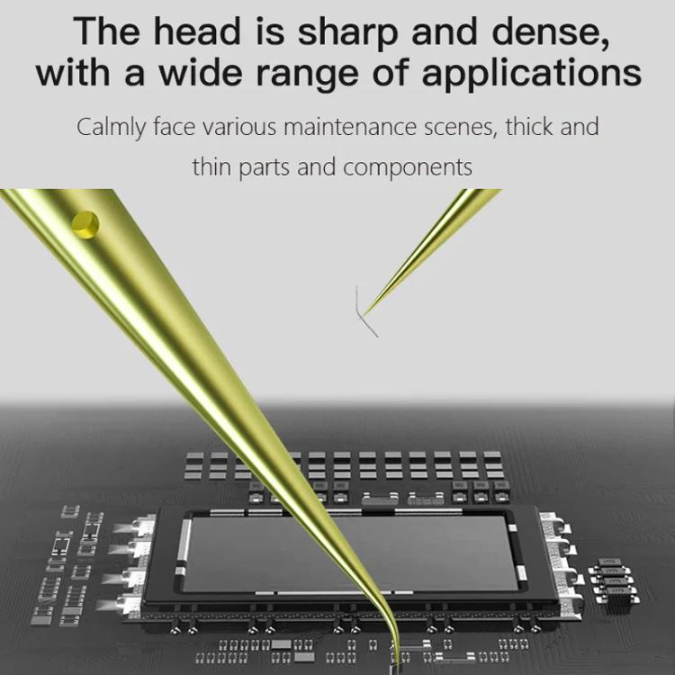 MaAnt Titanium Tweezers Antistatic Small Clip Bird Nest Hair Picking Pink Prick Clip Repair Tool(Curve) - Tweezers by MaAnt | Online Shopping South Africa | PMc TechLife | Buy Now Pay Later Mobicred