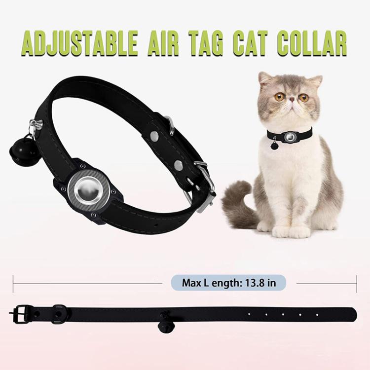 For AirTag Tracker Waterproof Protection Case Pet Leather Collar Anti Lost Cat Locator Collar(Red) - Pet Series by PMc TechLife | Online Shopping South Africa | PMc TechLife | Buy Now Pay Later Mobicred