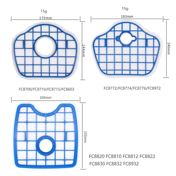 For Philips FC8972 8974 8976  Robot Vacuum Cleaner Filter Replacement Parts - For Philips Accessories by PMc TechLife | Online Shopping South Africa | PMc TechLife | Buy Now Pay Later Mobicred