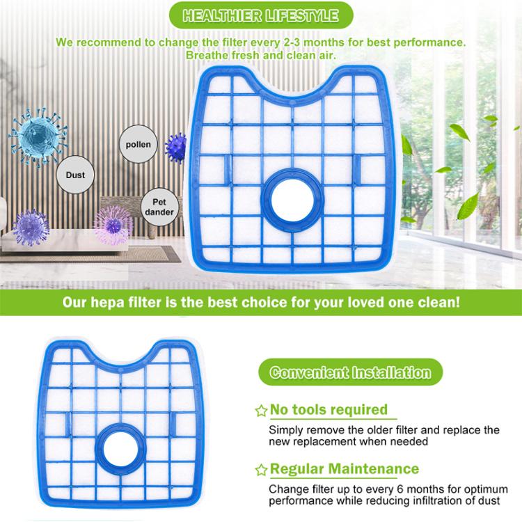 For Philips FC8710 8700 8705 8715  Robot Vacuum Cleaner Filter Replacement Parts - For Philips Accessories by PMc TechLife | Online Shopping South Africa | PMc TechLife | Buy Now Pay Later Mobicred