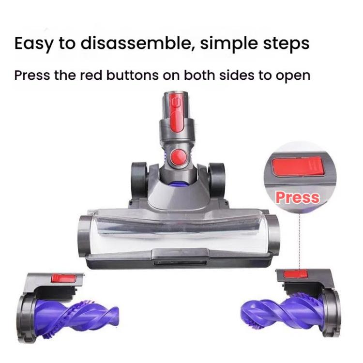 For Dyson V7 V8 V10 V11 V15 Vacuum Cleaner Double Roller Direct Drive Brush Head with LED Light(A5) - For Dyson Accessories by PMc TechLife | Online Shopping South Africa | PMc TechLife | Buy Now Pay Later Mobicred