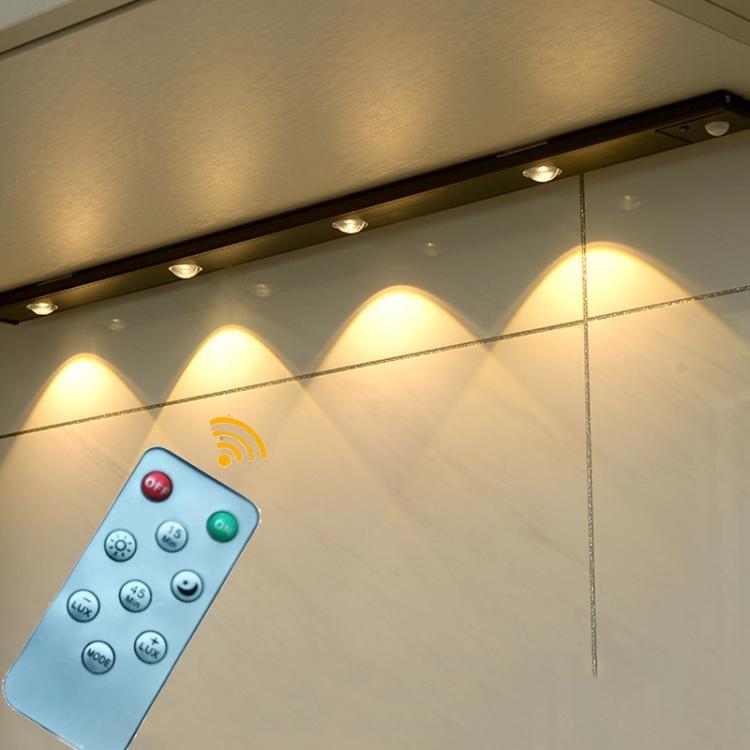 80cm Rechargeable Motion Sensor Light Bar Cabinet Wardrobe Lamp With Remote Control(Silver) - Sensor LED Lights by PMc TechLife | Online Shopping South Africa | PMc TechLife | Buy Now Pay Later Mobicred