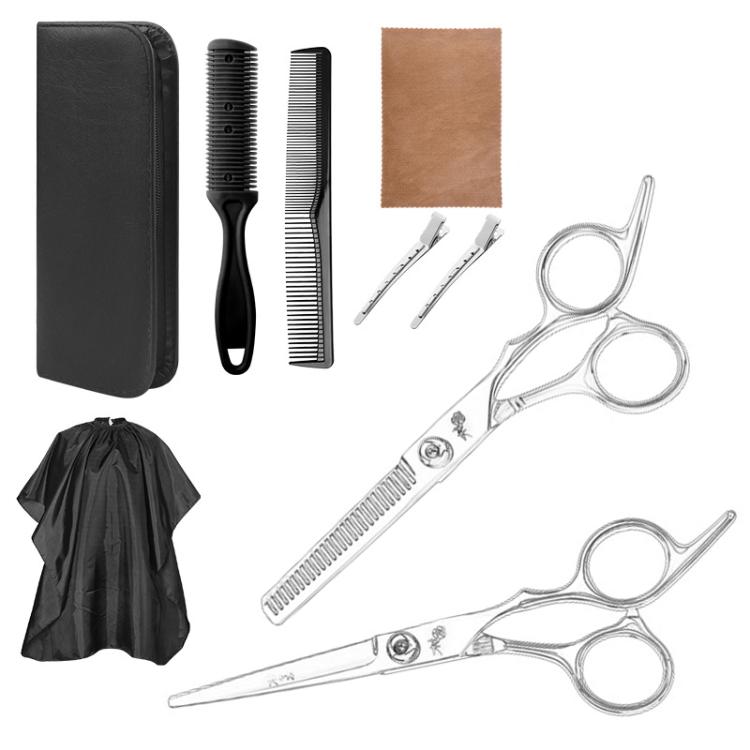 Stainless Steel Haircutting Scissors Set Hair Cutting Tools, Spec: 9-in-1 - free shipping - PMC TechLife - Order now!