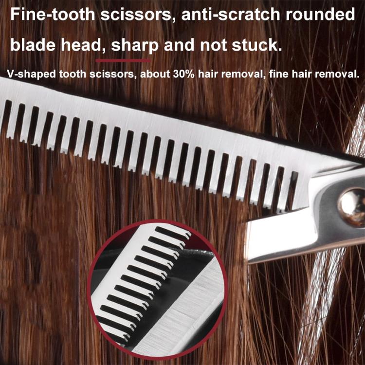 Stainless Steel Haircutting Scissors Set Hair Cutting Tools, Spec: 9-in-1 Half-gold - free shipping - PMC TechLife - Order now!