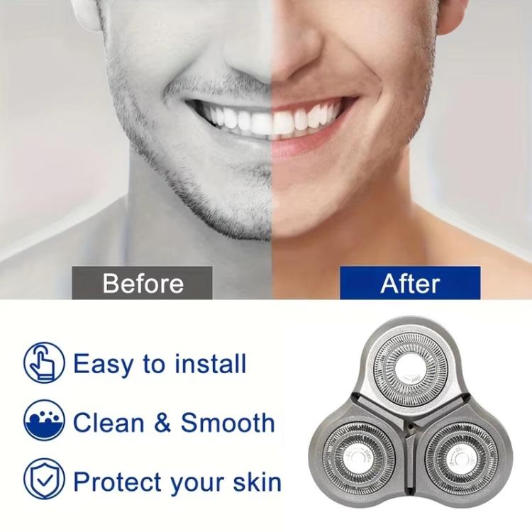 For Xiaomi Mijia S300 / S500 / S500C / MJTXD01SKS Electric Shaver Blade Head Replace Accessories, Style: Upper Half Head ( With Dual Layer Blade ) - free shipping - PMc TechLife - Order now!
