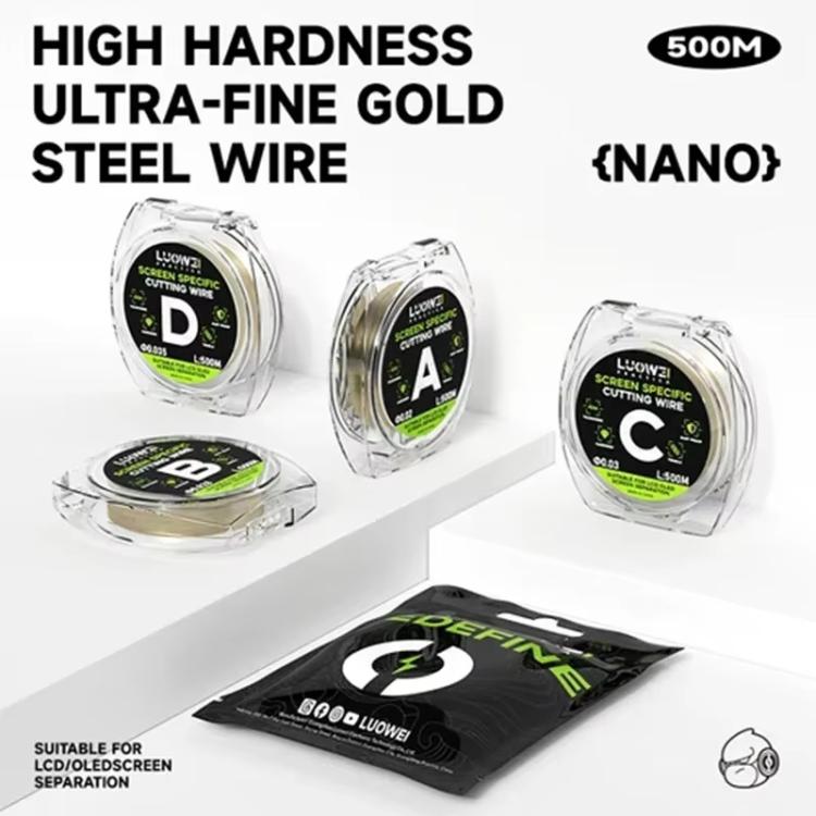 LUOWEI 500M Steel Wire Cell Phone Screen Separation Wire Cutting Wire, Spec: D 0.035mm - free shipping - PMC TechLife - Order now!